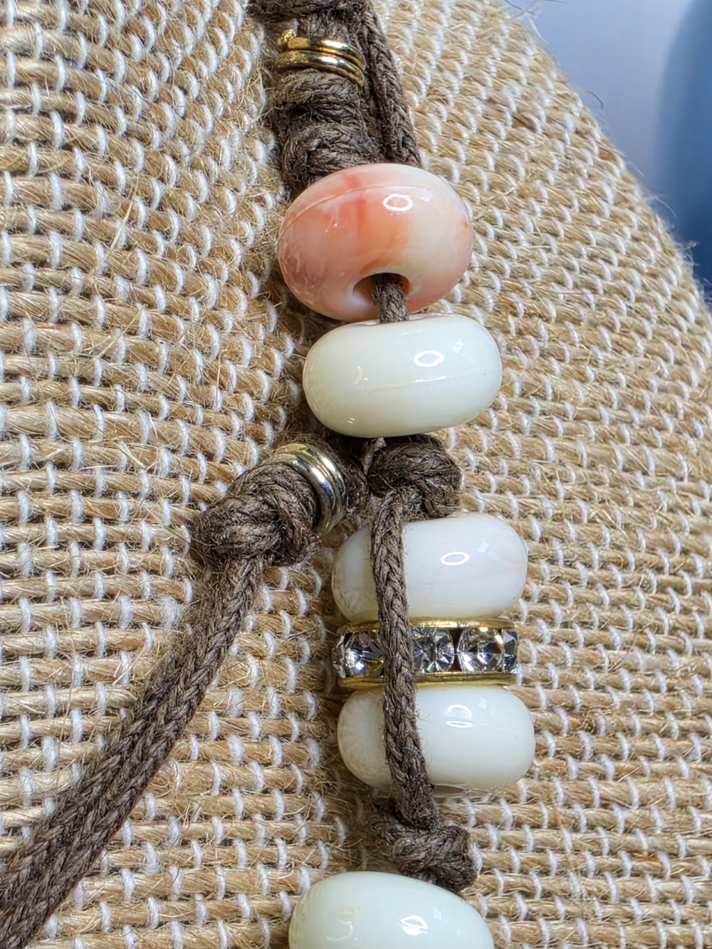 J. Crew Shell Bead Brown Cord Necklace - Picture 6 of 10